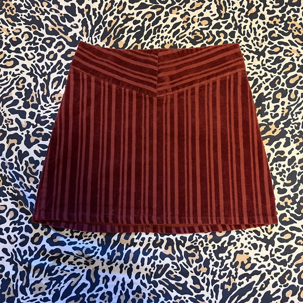 Corduroy mini skirt